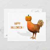 Halloween Rooster Postkarte (Vorne/Hinten)