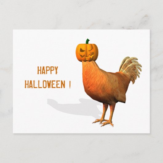 Halloween Rooster Postkarte (Vorderseite)