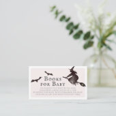 Halloween Rosa Baby Shower Books for Baby Begleitkarte (Stehend Vorderseite)