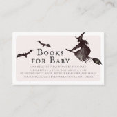 Halloween Rosa Baby Shower Books for Baby Begleitkarte (Vorderseite)