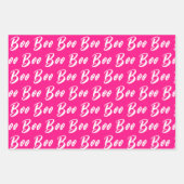 Halloween-Rosa-Boottextmuster Geschenkpapier Set (Vorderseite 2)