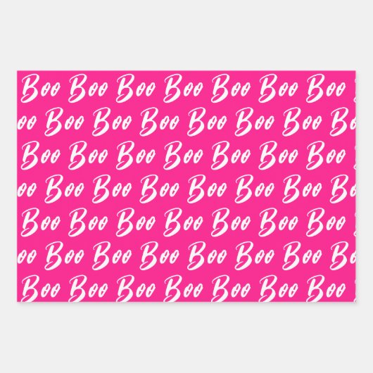 Halloween-Rosa-Boottextmuster Geschenkpapier Set (Vorderseite 2)