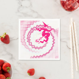 Halloween-rosa fliegender Hexenzauber wirbeln Serviette