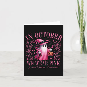 Halloween rosa Geist im Oktober tragen wir rosa Br Karte