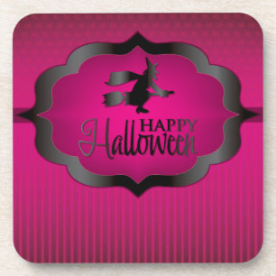 Halloween-Rosa-Hexe Getränkeuntersetzer