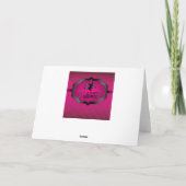 Halloween-Rosa-Hexe Karte (Rückseite)