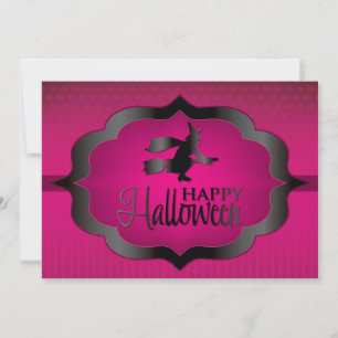 Halloween-Rosa-Hexe Karte