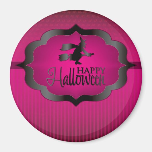 Halloween-Rosa-Hexe Magnet (Vorne)