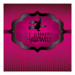 Halloween-Rosa-Hexe Poster