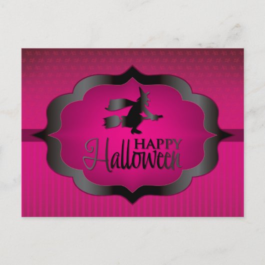 Halloween-Rosa-Hexe Postkarte (Vorderseite)