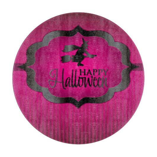 Halloween-Rosa-Hexe Schneidebrett (Vorderseite)