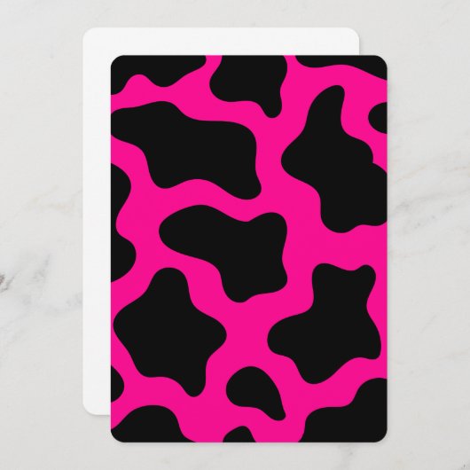 halloween rosa Kuhdruck Einladung (Vorne/Hinten)