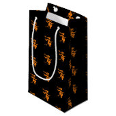 Halloween-Rosa-Muster Kleine Geschenktüte (Vorderseite Schrägansicht)
