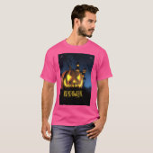 Halloween-Rosa-T - Shirt (Vorne ganz)