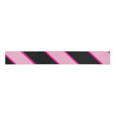 Halloween Rosa und Schwarz Streifen Grosgrain Ribb Ripsband (Vorderseite)