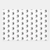 Halloween-Rosa-Weiß-Hexenmuster Geschenkpapier Set (Vorderseite 2)