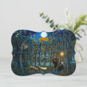 Halloween-Rosman-Party Einladungen (Stehend Vorderseite)