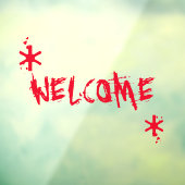 Halloween Rot Begrüßung benutzerdefinierte Textdek Fensteraufkleber (Blatt 3)