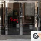 Halloween Rot Begrüßung benutzerdefinierte Textdek Fensteraufkleber (Büro Tür)