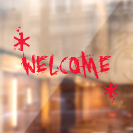 Halloween Rot Begrüßung benutzerdefinierte Textdek Fensteraufkleber