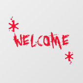 Halloween Rot Begrüßung benutzerdefinierte Textdek Fensteraufkleber (Blatt)