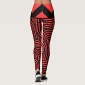 Halloween Rot und Black Spider Web Leggings (Rückseite)