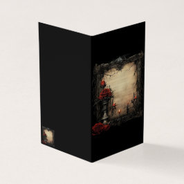 Halloween-rote Rose mit Kerzen