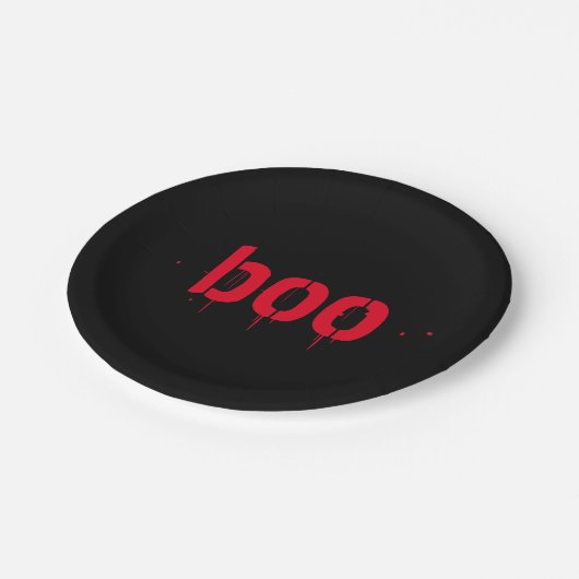 Halloween roter blutiger beängstigend pappteller (Schrägansicht)