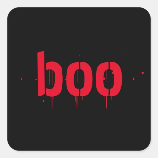 Halloween roter blutiger beängstigend quadratischer aufkleber (Vorderseite)