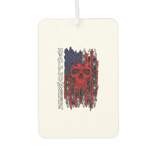 Halloween roter Totenkopf Amerikanische Flagge Spi Autolufterfrischer