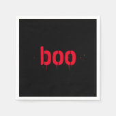 Halloween rotes, blutiges beängstigendes Blatt Serviette (Vorderseite)