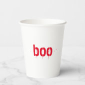 Halloween rotes blutiges beängstigendes Dekor Pappbecher (Rückseite)