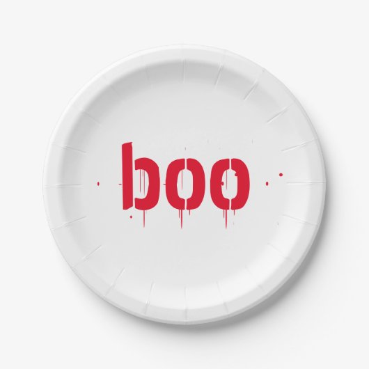 Halloween rotes, blutiges beängstigendes Papiersch Pappteller (Vorderseite)