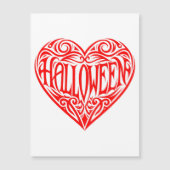 Halloween, Rotes Herz, Feiertag Magneteinladung (Vorderseite)