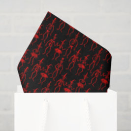 Halloween rotes Skelett Seidenpapier