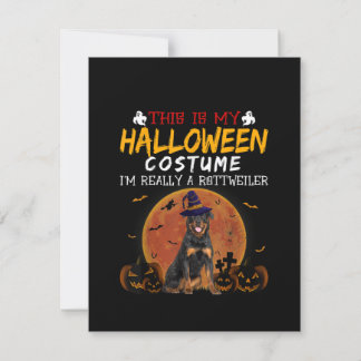 Halloween Rottweiler Funny Hund Kostümliebhaber Einladung