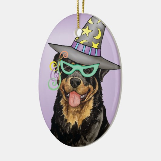 Halloween Rottweiler Keramik Ornament (Links)