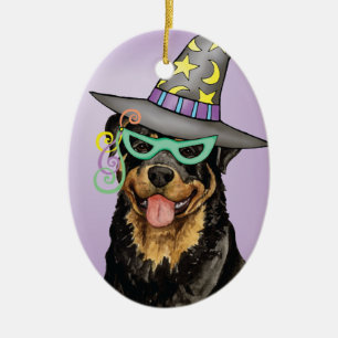 Halloween Rottweiler Keramik Ornament