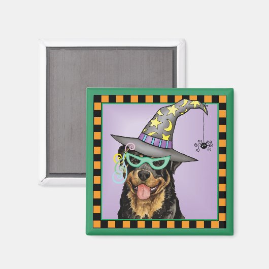 Halloween Rottweiler Magnet (Vorderseite/Rückseite)