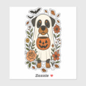 Halloween Rottweiler mit Blume Aufkleber (Blatt)