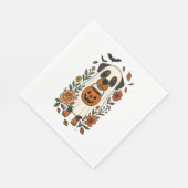Halloween Rottweiler mit Blume Serviette (Ecke)