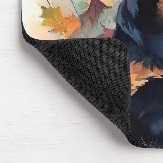 Halloween Rottweiler mit Pumpkins Beängstigend Mousepad (Ecke)