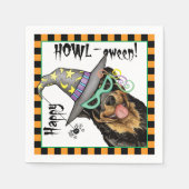 Halloween Rottweiler Serviette (Vorderseite)