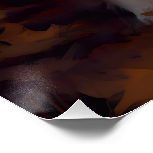 Halloween Rough Collie mit Pumpkins Beängstigend Poster (Ecke)