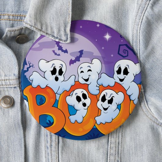 Halloween Round Button/Niedlich Ghost Button (Beispiel)