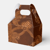 Halloween Royal Floral Damask Muster Geschenkschachtel (Rückseite)