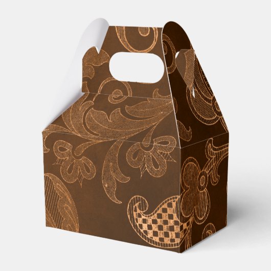 Halloween Royal Floral Damask Muster Geschenkschachtel (Vorderseite)