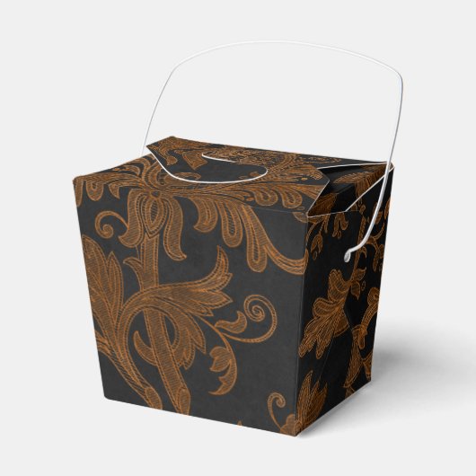 Halloween Royal Floral Damask Muster Geschenkschachtel (Vorderseite)