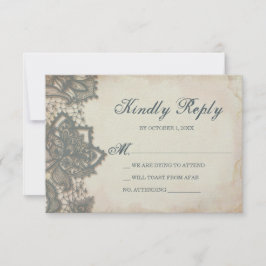 Halloween RSVP Card - Gothic Lace