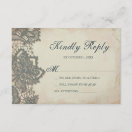 Halloween RSVP Card - Gothic Lace Karte